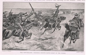 The view halloo: colonial scouts catch sight of the enemy by Stanley L. Wood